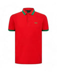 Hugo Boss Red Cotton Polo Shirt