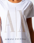 Armani Exchange White Cotton Tops & T-Shirt