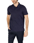 Armani Exchange Blue Cotton Polo Shirt