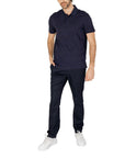 Armani Exchange Blue Cotton Polo Shirt