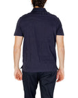 Armani Exchange Blue Cotton Polo Shirt