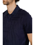 Armani Exchange Blue Cotton Polo Shirt