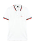 Hugo Boss Black And White Cotton Polo Shirt