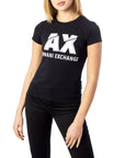 Armani Exchange Black Cotton Tops & T-Shirt