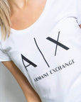 Armani Exchange White Cotton Tops & T-Shirt