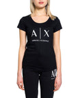 Armani Exchange Black Cotton Tops & T-Shirt