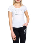 Armani Exchange White Cotton Tops & T-Shirt
