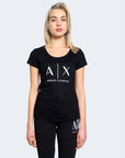 Armani Exchange Black Cotton Tops & T-Shirt