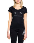 Armani Exchange Black Cotton Tops & T-Shirt