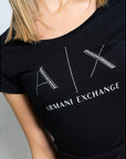 Armani Exchange Black Cotton Tops & T-Shirt
