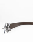 Armani Exchange Black Leather Belt