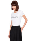 Armani Exchange White Cotton Tops & T-Shirt