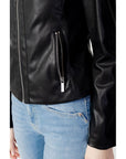 Armani Exchange Black Polyester Jackets & Coat