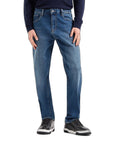 Armani Exchange Blue Cotton Jeans & Pant