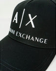 Armani Exchange Black Cotton Hats & Cap