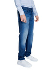 Armani Exchange Blue Cotton Jeans & Pant