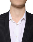 Dolce & Gabbana Black Stripe Single Breasted Formal Suit