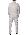 Dolce & Gabbana White Wool Silk 3 Piece SlimFit Formal Suit