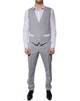 Dolce & Gabbana Gray Wool 3 Piece Slim Fit Formal Suit