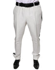 Dolce & Gabbana White Polyester Formal Dress Pants