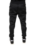 Dolce & Gabbana Black Polyester Men Jogger Sweatpants Pants