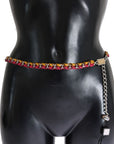 Dolce & Gabbana Elegant Multicolor Crystal-Embellished Belt