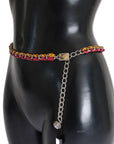 Dolce & Gabbana Elegant Multicolor Crystal-Embellished Belt