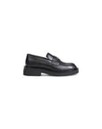 Tommy Hilfiger Black Leather Flat Shoe