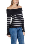 Sandro Ferrone Black And White Viscose Sweater