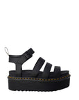 Dr. Martens Black Leather Flat Shoe