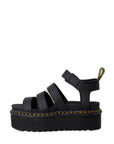 Dr. Martens Black Leather Flat Shoe
