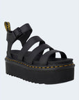 Dr. Martens Black Leather Flat Shoe