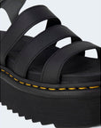 Dr. Martens Black Leather Flat Shoe