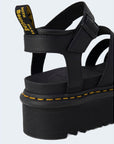 Dr. Martens Black Leather Flat Shoe