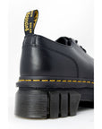 Dr. Martens Black Leather Flat Shoe