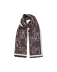Sandro Ferrone Brown Viscose Scarf