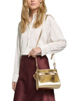 Tommy Hilfiger Gold Polyethylene Handbag