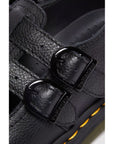 Dr. Martens Black Leather Flat Shoe