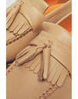 Dr. Martens Beige Leather Flat Shoe
