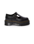 Dr. Martens Black Leather Flat Shoe