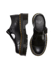 Dr. Martens Black Leather Flat Shoe