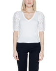 Morgan De Toi White Cotton Tops & T-Shirt