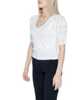 Morgan De Toi White Cotton Tops & T-Shirt