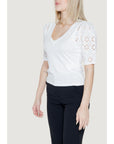 Morgan De Toi White Cotton Tops & T-Shirt