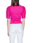 Morgan De Toi Pink Cotton Tops & T-Shirt