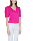 Morgan De Toi Pink Cotton Tops & T-Shirt