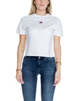 Tommy Hilfiger Jeans White Recycled Cotton Tops & T-Shirt