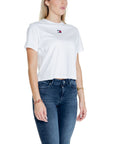 Tommy Hilfiger Jeans White Recycled Cotton Tops & T-Shirt