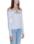 Tommy Hilfiger Jeans White Sustainable Viscose Tops & T-Shirt