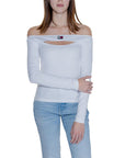 Tommy Hilfiger Jeans White Sustainable Viscose Tops & T-Shirt